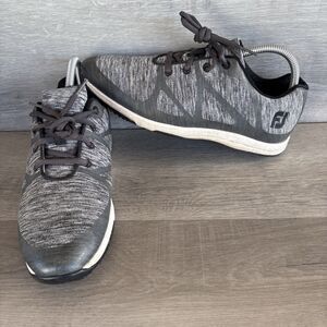 Footjoy 92904 Womens Leisure Golf Shoes Spikeless Gray Fabric Lace Up Size 9 M